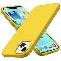 CellEver Ultra Durable Silicone Case for iPhone 13, Military Grade Protection [3 Layers & Double Coated] [Slim Fit] Shockproof Cover with Soft Microfiber Interior (6.1 inch, Yellow)