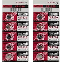 2 X 5 Maxell CR1220 3V Lithium Coin Cell Watch Batteries