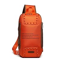 OZUKO Men Women Sling Backpack Anti Theft Crossbody Shoulder Chest Bag with USB Charging Port