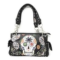 Texas West Women's Flora Candy Skull Handbag Purse in 3 colors