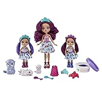 Family Toy Set, Ottavia Otter Doll (6-in) with Little Sibling Dolls (4-in) and 3 Otter Animal Figures, Great Toy for Kids Ages 3 and Up
