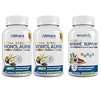 Extra Strength Monolaurin 800mg 2 Pack + Immune Support