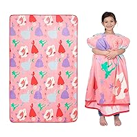 Disney Princess Kids Bedding Super Soft Plush Throw Blanket, 62 in x 90 in, 