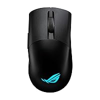 Asus ROG Keris Wireless AimPoint Gaming Mouse, Tri-mode connectivity (2.4GHz RF, Bluetooth, Wired), 36000 DPI sensor, 5 programmable buttons, ROG SpeedNova, Replaceable switches, Paracord cable, Black