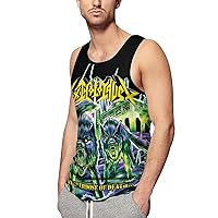 Toxic Holocaust an Overdose of Death (1) Tank Tops Mens Summer Casual Workout Swim Sleeveless Quick Dry Vest