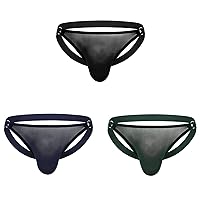 Andongnywell 3 Pack Mens Micro Mesh Briefs Comfortable Bulge Pouch Underwear Lingerie Underpants Knickers (Assorted Colors,XX-Large)