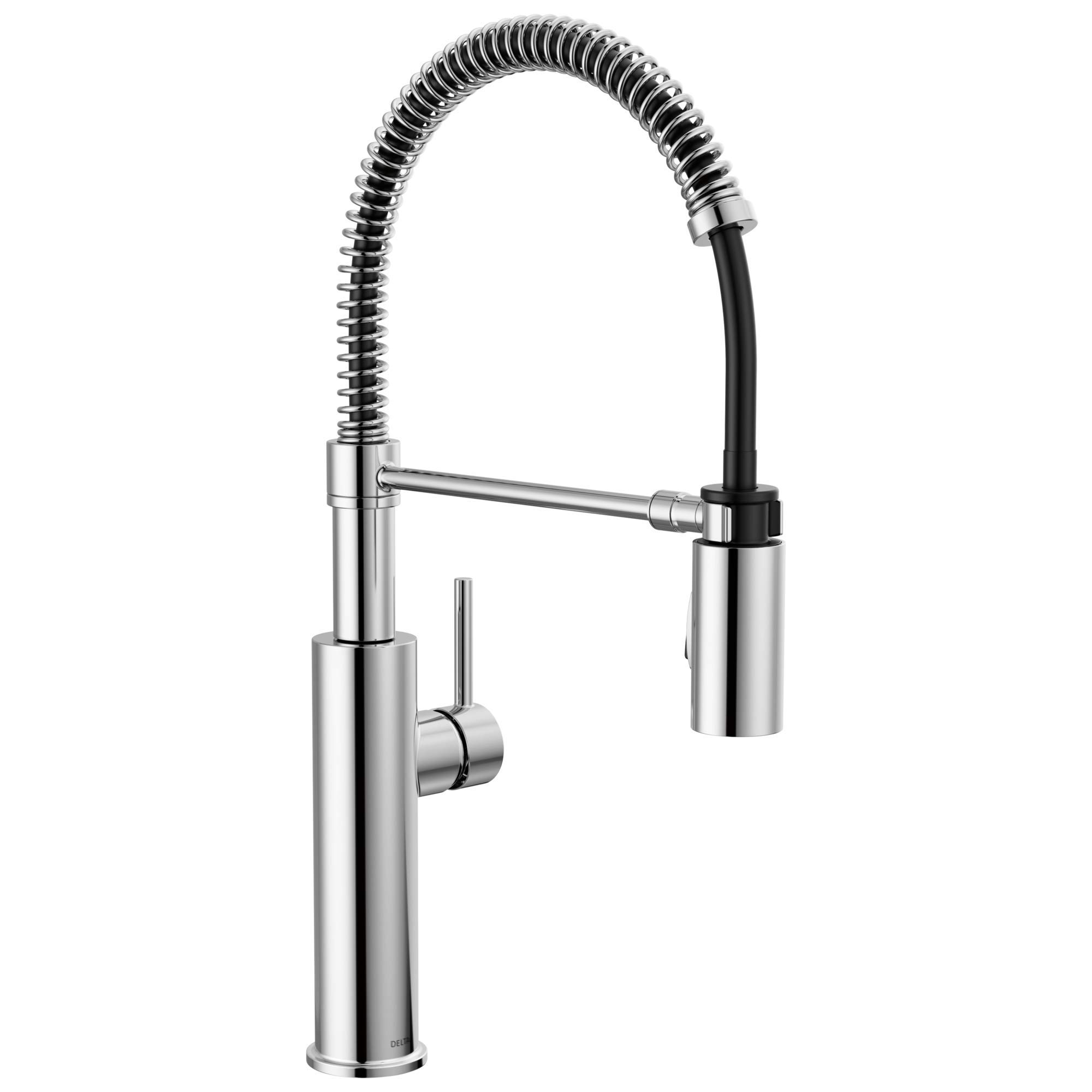 Delta Faucet Antoni Chrome Kitchen Faucet with Pull Down Sprayer, Commercial Style Kitchen Sink Faucet, Faucets for Kitchen Sinks, Single-Handle, Magnetic Docking Spray Head, Chrome 18803-DST