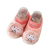 Toddler Baby Socks Shoes Infant Sports Toddler Casual Trainers Shoe Baby Fleece Warm Cartoon Designs Floor Slipper Booties