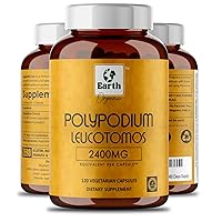 Polypodium Leucotomos Extract 2400mg 120 Veg Capsules - Supports Natural Healthy Skin Care- Antioxidant- Natural Skin Tone- Vegetarian, Non- GMO 4 Month Supply