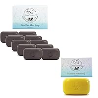 Natural Elephant Dead Sea Soap Essentials: 10 Pack Mud & Sulfur Bundle