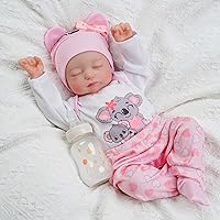 BABESIDE Lifelike Reborn Baby Dolls Beta - 17-Inch Sleeping Realistic-Newborn Baby Dolls Girl, Soft Body Real Life Baby Dolls That Look Real with Toy Accessories for Kids Ages 3+