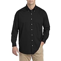 Harbor Bay by DXL Men's Big and Tall Easy-Care Solid Sport Shirt