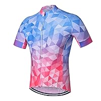 Men 's Cycling Jersey Men Boy Pro Short Sleeve Bike Shirt Tops Breathable Quick Dry, Cd8501, Tag XXL For Your Chest 39.3-40.9