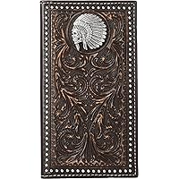 ARIAT Unisex-Adult's Scroll Embosed Head Dress Rodeo Wallet, Brown