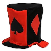 Casino Card Suit Fabric Hats, Halloween Costume Dress Up, Novelty Hats, Playing Card Costume Accessories