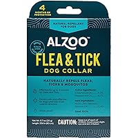 Flea & Tick Dog Collar, Helps Repel Fleas, Ticks & Mosquitoes, 100% Plant-Based Active Ingredients, Phthalates and PVC Free, Up to 4 Months Protection, for Small Dogs: 15 lbs & Under, Single