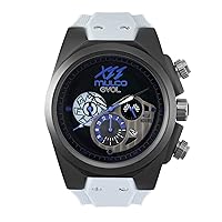MULCO Kripton Watches Men's Watch Stainless Steel with Silicone Strap Quartz Chronograph Movement Premium Analogue Display Water Resistant