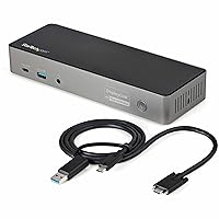 USB-C & USB-A Dock - Hybrid Universal Triple Monitor Laptop Docking Station w/DisplayPort & HDMI 4K 60Hz - 85W Power Delivery, 6X USB Hub, GbE, Audio - USB 3.1 Gen 2 10Gbps (DK31C3HDPD)