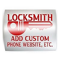 LOCKSMITH Custom Text - PICK COLOR & SIZE - Business Mobile Vinyl Decal Sticker D