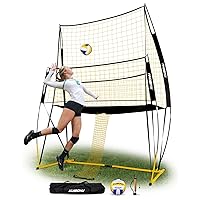 Volleyball Training Net System - Sturdy, Adjustable, and Portable Volleyball Practice Net | Roller Bag and Volleyball Kits Included | Perfect for Team or Solo Training