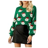 Women's Sweater Vest Casual Fashion Loose Stretch Pullover Sweater Christmas Print Fall Outfits, S-XL