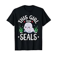 This Girl Loves Seals Cute Kawaii Seal Lover Girls Teens T-Shirt
