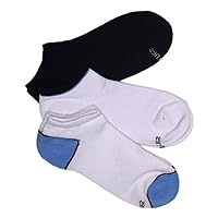 Hanes Low-Cut Athletic Socks (580/3) White/Black Assorted, 5-9