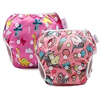 storeofbaby Reusable Swim Diapers Adjustable Stylish Fits 8-36lbs Ultra Premium for Swimming Lessons