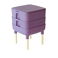 FCMP Outdoor - The Essential Living Composter, 2-Tray Worm Composter, Plum