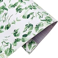 Drawer Shelf Liner Green Leaf Self-Adhesive Furniture Inner Lining Paper Sheet Removable Wallpaper Roll 118x18 Inch