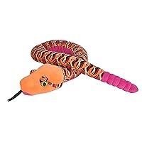 Wild Republic Snake, Tribal Orange, Stuffed Animal, Plush Toy, Gifts Kids, 54 Inches