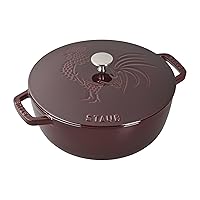 Staub Cast Iron 3.75-qt Essential French Oven Rooster - Grenadine, Made in France