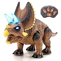 STEAM Life Remote Control Dinosaur Toys for Kids Light Up & Realistic Roaring Sound, Electronic Triceratops Dinosaur Toys, Dinosaur Robot Toy for Kids, Boy Toys for Ages 3-7 Years Old