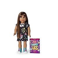 American Girl Truly Me 18-inch Doll #122 with Brown Eyes, Dark-Brown Hair w/Highlights, Tan Skin, T-shirt Dress, For Ages 6+