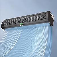 48 Inch Black Air Curtain Super Power 3 Speeds Commercial Indoor Household