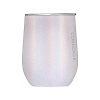 Corkcicle Stemless Insulated Wine Glass Tumbler, Unicorn Magic, 12 oz – Stainless Steel Stemless Wine Glass Keeps Beverages Cold for 6 Hours, Hot for 3 Hours – Non-Slip, Easy-Grip Insulated Cup