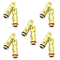 RT-8546-10 PCS. Performance Teknique Gold Finish Metal 4 Gauge Wire Battery Ring Terminals