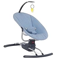 Comfort Me Baby Swing in Ash Blue with Music and Vibration, 3 Speed Compact Portable Infant Swing and Remote Control, Portable Baby Swing for Indoor and Outdoor