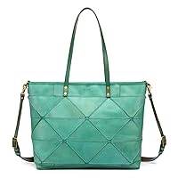 Genuine Leather Prism Tote Bag