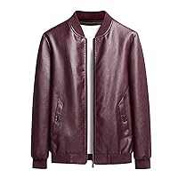Baseball Items Boys Collar Coat Leather Coat Dark Vintage