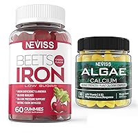 NEVISS Vegan Iron Gummies + Marine Algae Calcium Gummies Bundle