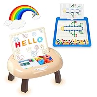 Toys for 1-3 Year Old Girl, Drawing Board for Toddlers 1-3 with Magnetic Letters and Magnetic Drawing Board for Kids,Large Magnet Doodle Board with Dot Beads