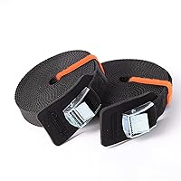 Sturdy 12-foot-by-1-inch Tie Down Strap Lashing Strap Cargo Tie-Down Strap Padded Cam Lock Buckle 2 Pack
