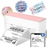 Phomemo Bluetooth Thermal Label Printer 4x6, Wireless Shipping Label Printer for Small Business and Packages for Phone&Pad&PC, Pink Thermal Label Printer for Shopify, Amazon, Etsy, UPS, FedEx