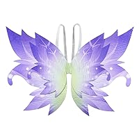 YiZYiF LED Light Up Butterfly Fairy Wings for Kids Girls Princess Cosplay Dress Up Wings Halloween Birthday Christmas Party Costume Accessories Type A Purple One Size