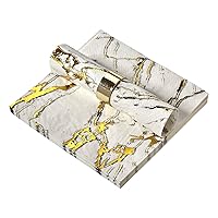 Elegant Marble Cocktail Napkins, Pack Includes 18 Wedding Napkins, Party Napkins Disposable Perfect For Dessert, Classic Dinner Napkins For Upscale Events, Christmas Napkins For Holiday Meals, Gold