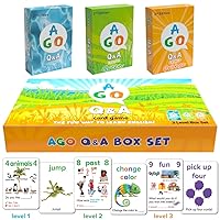 QnA ESL Card Game for Learning English. 3 Level Box Set. Practice English Conversation Through Play!