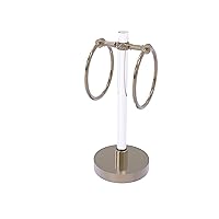Allied Brass CV-GTRST-10 Clearview Collection Vanity Top Ring with Twisted Accents Guest Towel Holder, Antique Pewter