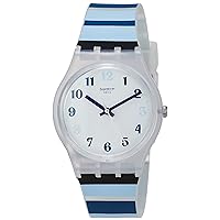 Swatch Unisex Adult Analogue Quartz Watch with Silicone Strap GE275, multicoloured, Bracelet