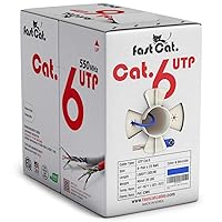 Cat 6 Ethernet Cable 1000ft (Blue) - 23 AWG, CMR, Insulated Solid Bare Copper Wire Cat 6 Cable with Noise Reducing Cross Separator - 550MHZ / 10 Gigabit Speed UTP LAN Cat6 Cable 1000ft - CMR